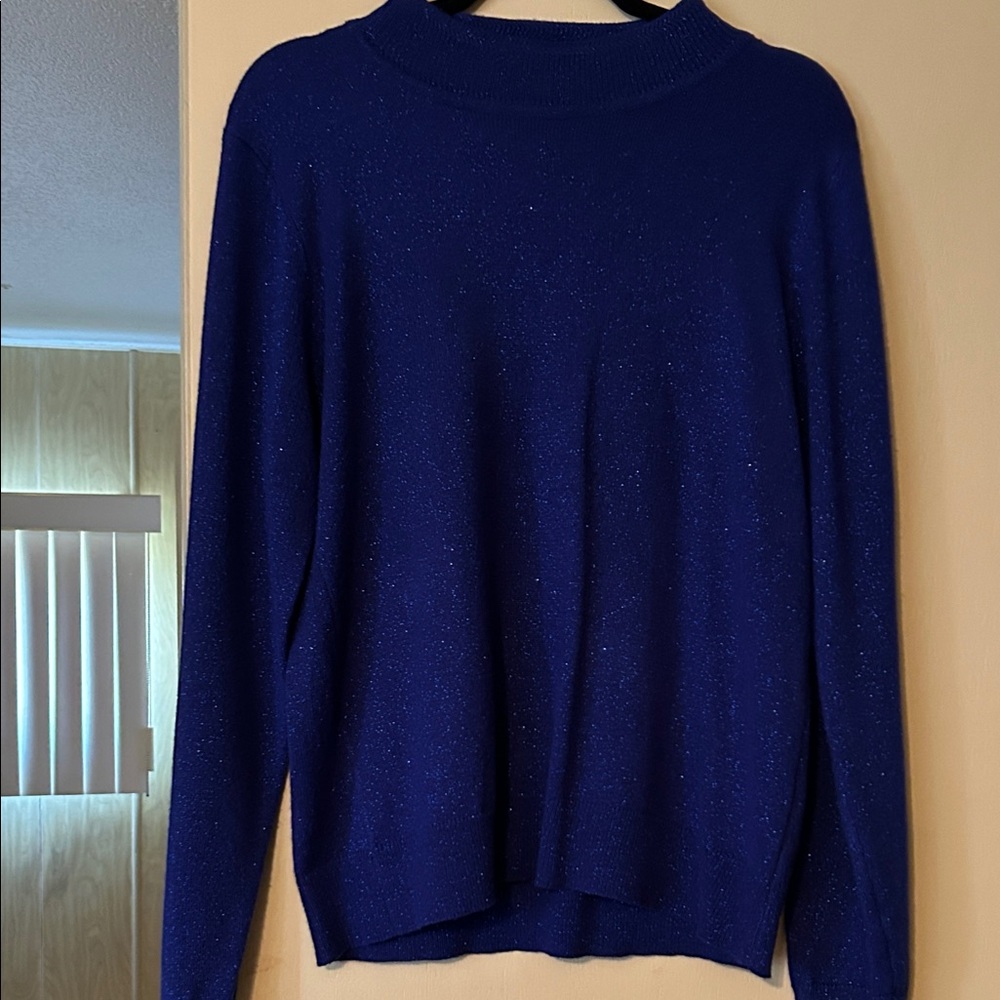 Elegant bright blue Turtleneck Sweater